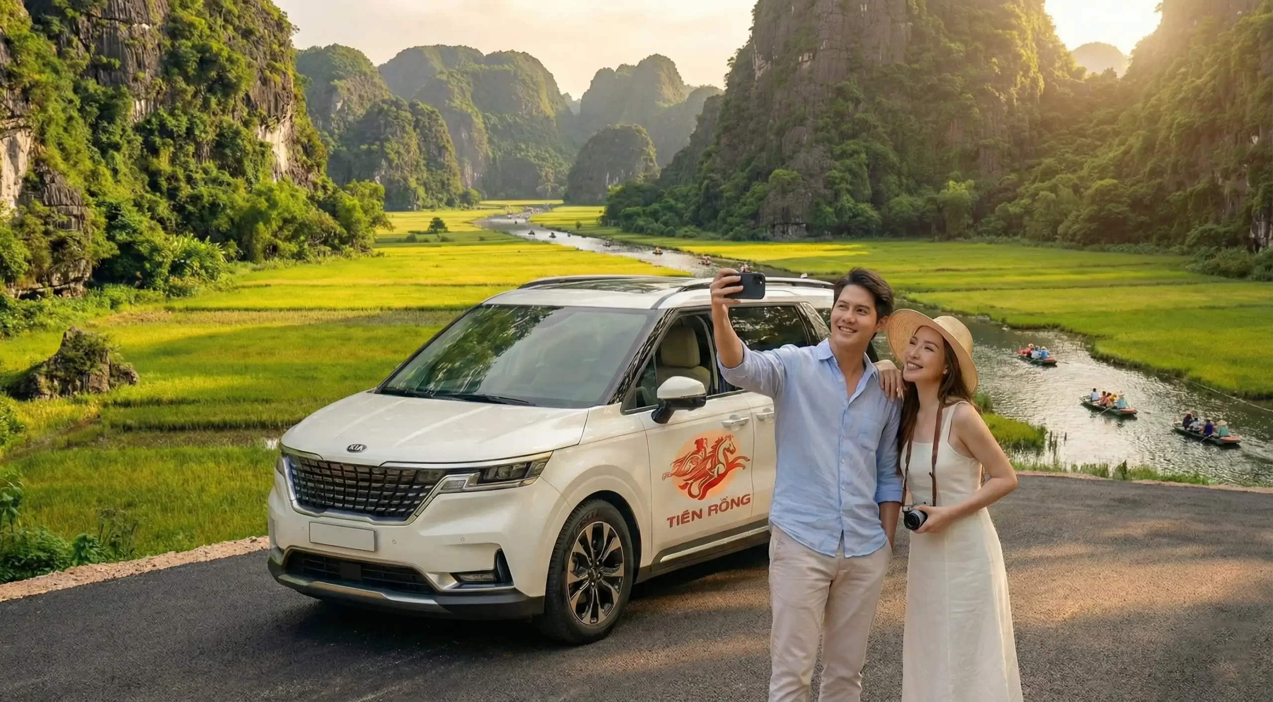 Xe ghép Kiến An Hà Nội đón khách tại Ngã 5