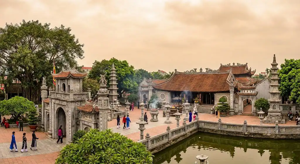 xe đi đền mẫu phủ giày